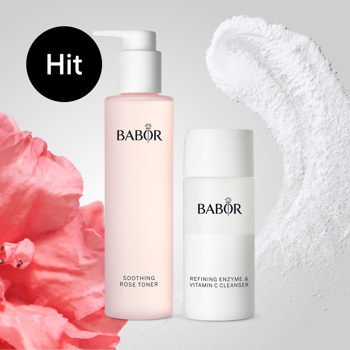 

Очищающий дуэт «Пудровый розовый», Глубокое очищение и тонизация